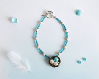 Alternate image for Pearl Birds Nest Bracelet