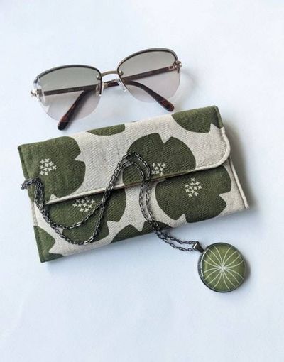 Alternate image for Wallet with Inner Card Pocket in Green Floral - My Simple Wallet