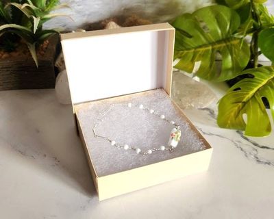Alternate image for Porcelain Flower Beaded Sterling Silver Bracelet