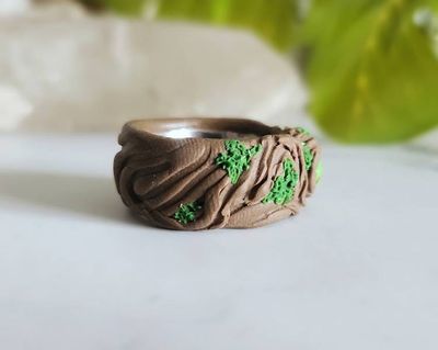 Alternate image for Copper Turquoise and Polymer Clay Fantasy Ring