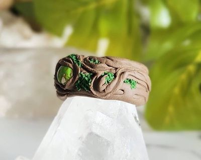 Alternate image for Copper Turquoise and Polymer Clay Fantasy Ring
