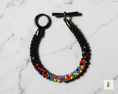 Alternate image for One Spectrum Pride Kumihimo Bracelet – Confetti Explosion
