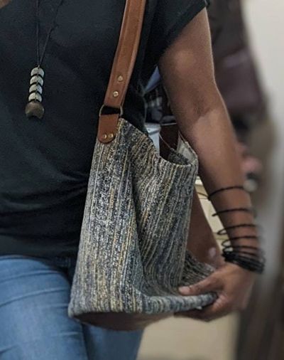 Alternate image for Slouchy Shoulder Bag in Chenille - The Gliseck2