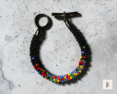 Alternate image for One Spectrum Pride Kumihimo Beaded Bracelet – Confetti Explosion
