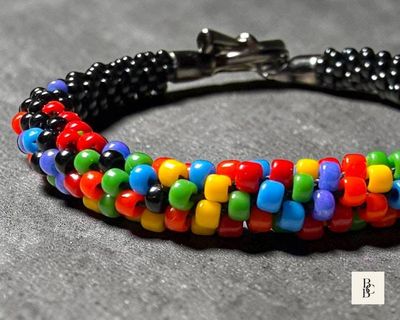 Alternate image for One Spectrum Pride Kumihimo Beaded Bracelet – Confetti Explosion