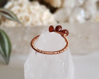 Alternate image for Copper Amber Gemstone Ring