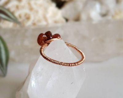 Alternate image for Copper Amber Gemstone Ring