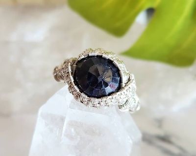Alternate image for Sterling Silver Sapphire Wire Wrapped Ring
