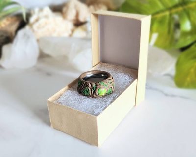 Alternate image for Copper Turquoise and Polymer Clay Fantasy Ring
