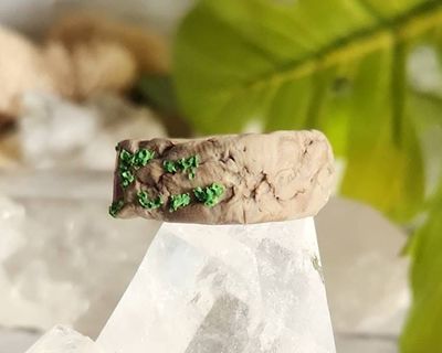 Alternate image for Pink Tourmaline Polymer Clay and Stainless Steel Ring