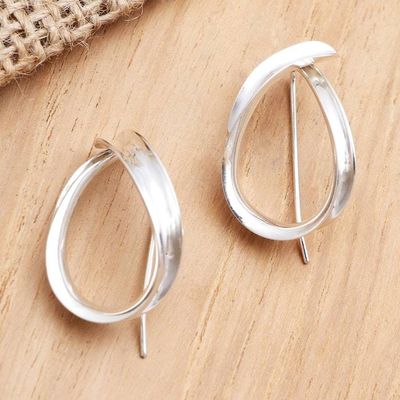 Alternate image for Artisan Made Sterling Silver Drop Earrings Remember You