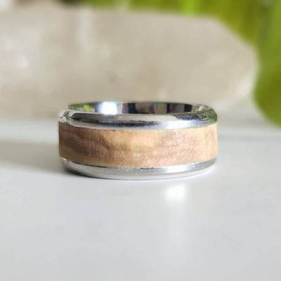Alternate image for Polymer Clay Sandstone Glow in the Dark Stainless Steel Ring