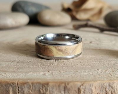 Alternate image for Polymer Clay Sandstone Glow in the Dark Stainless Steel Ring