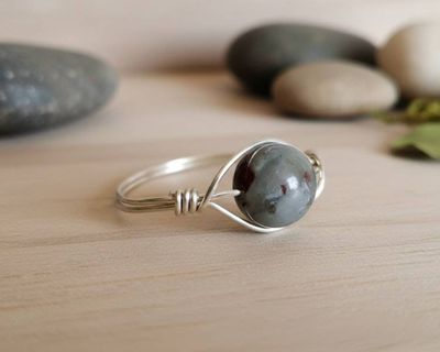 Alternate image for Sterling Silver Bloodstone Ring
