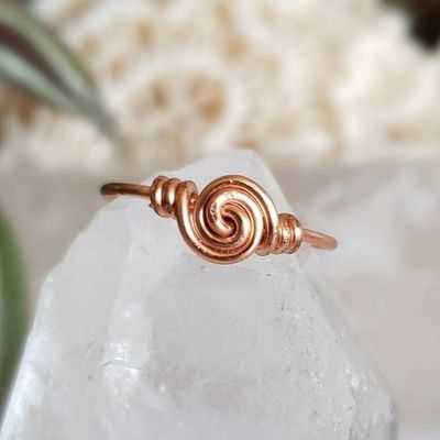 Primary image for Simple Copper Wire Wrapped Spiral Ring