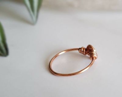 Alternate image for Simple Copper Wire Wrapped Spiral Ring
