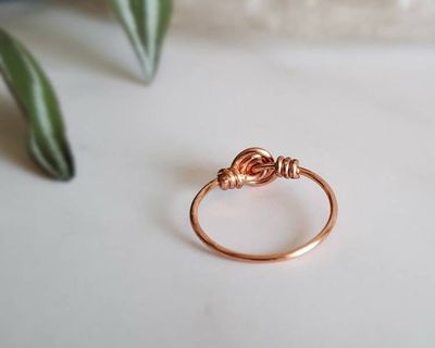Alternate image for Simple Copper Wire Wrapped Spiral Ring