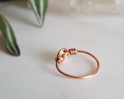 Alternate image for Simple Copper Wire Wrapped Spiral Ring