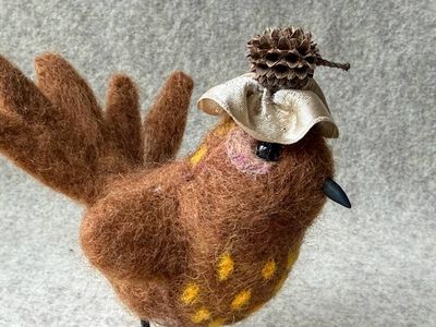 Alternate image for Needle felted Wren name Winnie