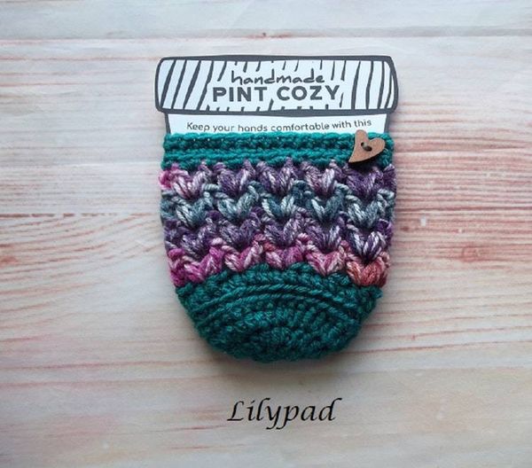 Alternate image for Crochet Ice Cream Pint Cozy Set of 2