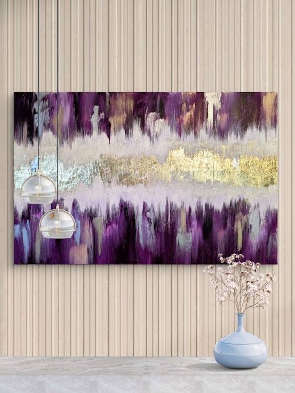 Alternate image for Auric Radiance Original Gold Leaf Abstract Painting by artist Amber Lamoreaux