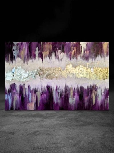 Alternate image for Auric Radiance Original Gold Leaf Abstract Painting by artist Amber Lamoreaux