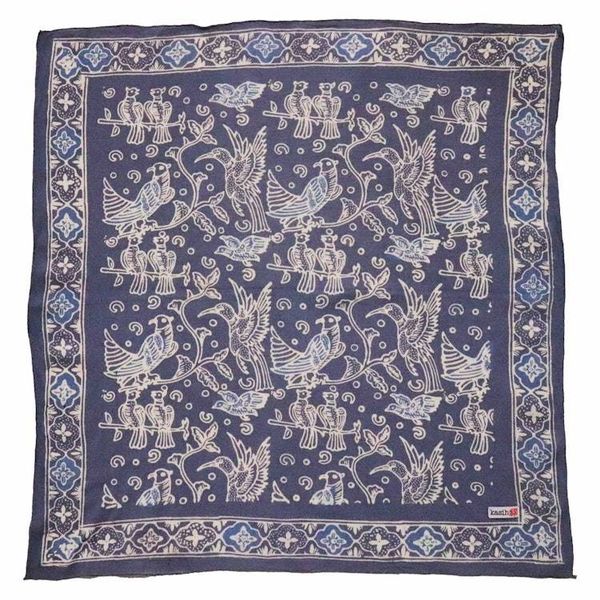 Alternate image for Hand Dyed Batik Bandana, 100% Soft Cotton, Bird Song (BAN0227-4)