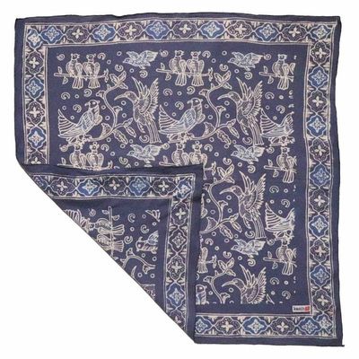 Alternate image for Hand Dyed Batik Bandana, 100% Soft Cotton, Bird Song (BAN0227-4)