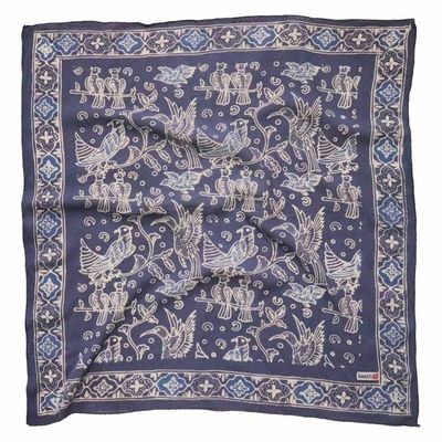 Alternate image for Hand Dyed Batik Bandana, 100% Soft Cotton, Bird Song (BAN0227-4)