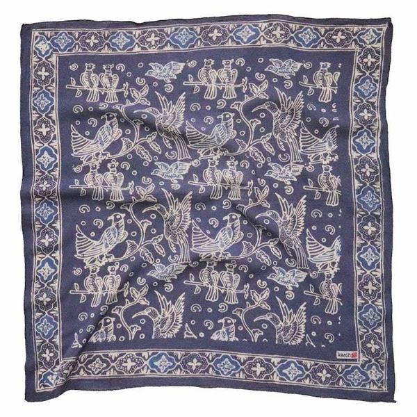 Alternate image for Hand Dyed Batik Bandana, 100% Soft Cotton, Bird Song (BAN0227-4)