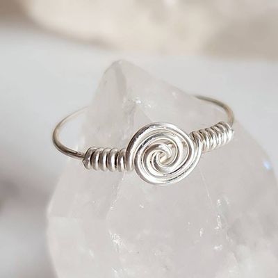 Primary image for Minimalist Sterling Silver Swirl Ring