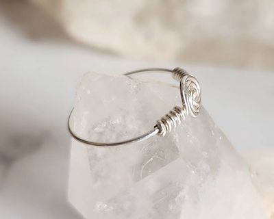 Alternate image for Minimalist Sterling Silver Swirl Ring