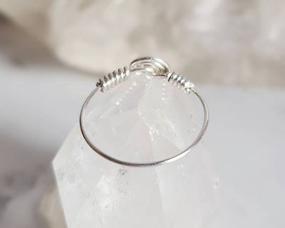 Alternate image for Minimalist Sterling Silver Swirl Ring