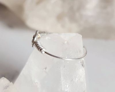 Alternate image for Minimalist Sterling Silver Swirl Ring