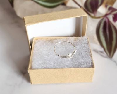 Alternate image for Minimalist Sterling Silver Swirl Ring