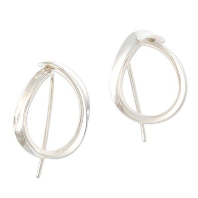 Alternate image for Artisan Made Sterling Silver Drop Earrings Remember You