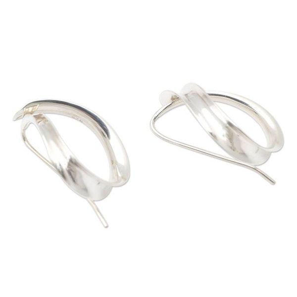 Alternate image for Artisan Made Sterling Silver Drop Earrings Remember You
