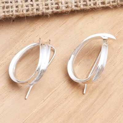 Alternate image for Artisan Made Sterling Silver Drop Earrings Remember You