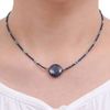 Alternate image for Lapis Lazuli Howlite Beaded Pendant Necklace Star of Midnight