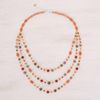 Alternate image for Colorful Multi-Gemstone Beaded Strand Necklace from Thailand Fancy Orange