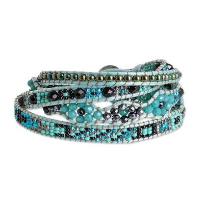 Alternate image for Handcrafted Beaded Positive Energy Long Wrap Bracelet Harmony of Life