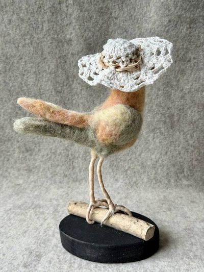 Alternate image for One of a kind needle felted bird named Mavis May