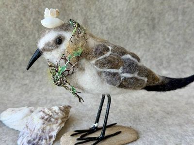 Alternate image for Sandra the Needle Felted Sandpiper