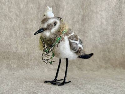 Alternate image for Sandra the Needle Felted Sandpiper