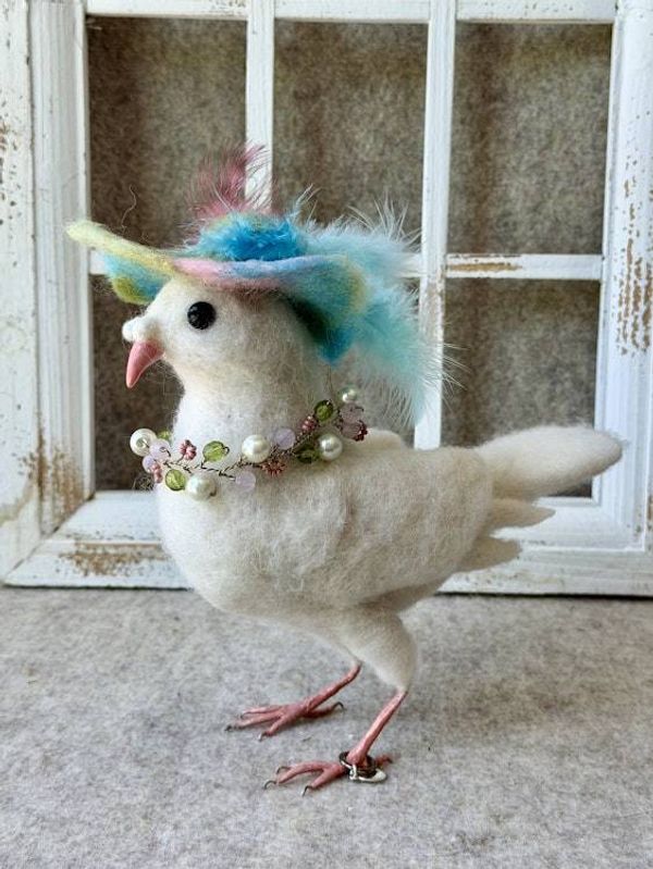Alternate image for Needle Felted Dove named Grace