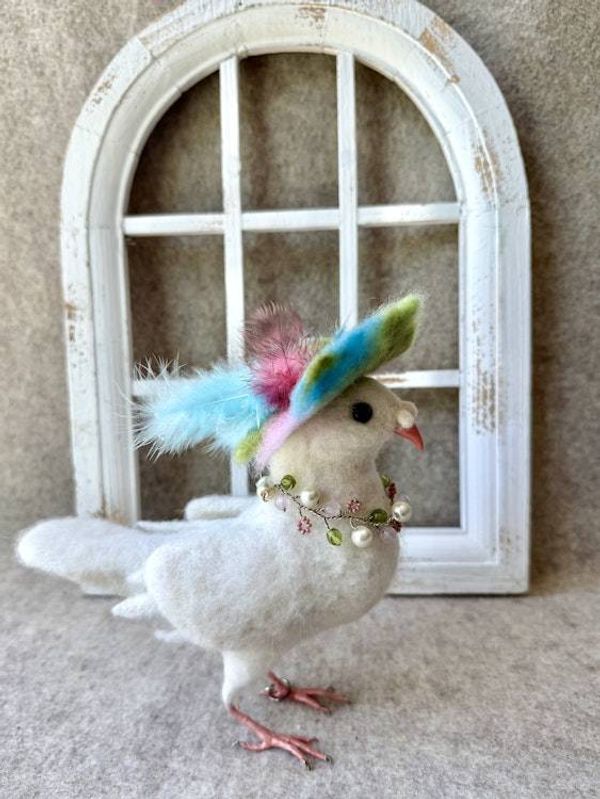 Alternate image for Needle Felted Dove named Grace