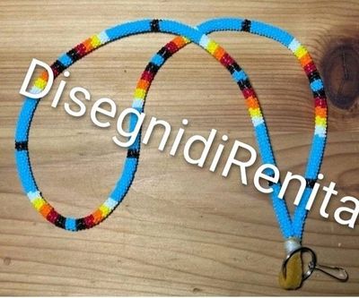 Image for Handmade Native American Beaded Lanyard - earth