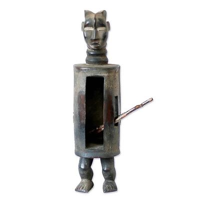 Alternate image for Handmade Wood Tambora Drum Woman Warrior
