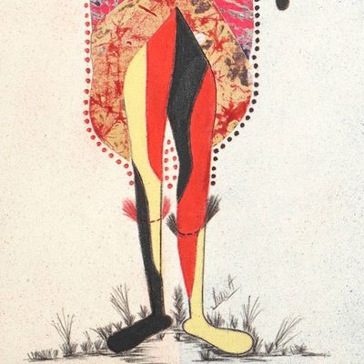 Alternate image for Handmade Cultural Cotton Batik Wall Art of Hardworking Woman Labor Reward