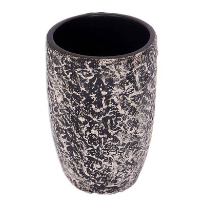 Alternate image for Antique Ceramic Covered Wood Pen Holder Handmade in Ghana Stylish Desk